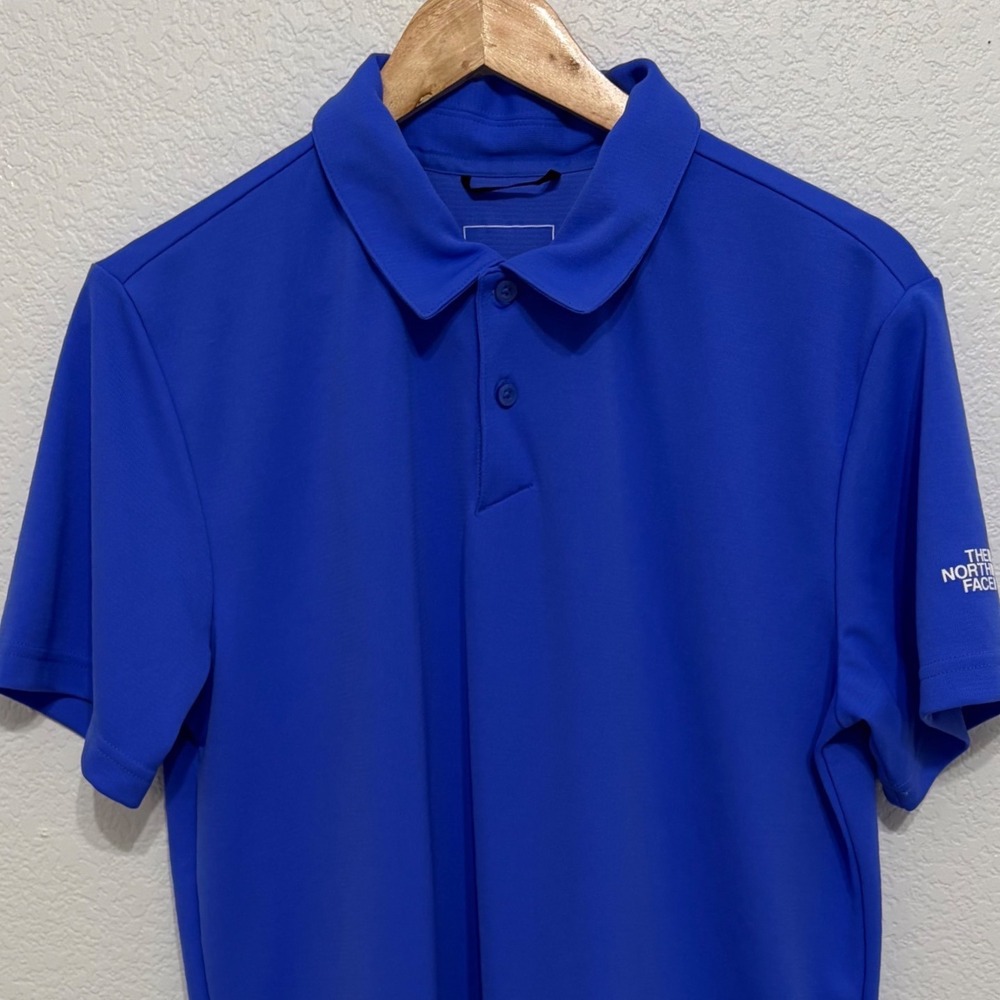 The North Face Mens Royal Blue Short Sleeve Performance Polo Shirt Size M